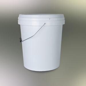 Seau cylindrique en PP blanc Folin avec poignée métallique, écologique, non toxique, inodore, réutilisable, conteneur de stockage de peinture - Product Image 4