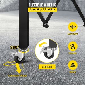 Cancello di Sicurezza Pieghevole in Acciaio a Fisarmonica 122 cm (A) x 94 cm (L) per Uso in Palestra - Product Image 5