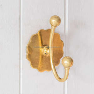 Crochet mural décoratif en argent avec 2 supports, finition polie, excellente qualité, pour manteaux, articles de quincaillerie, fixation sur porte d'armoire - Product Image 5