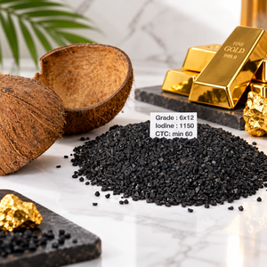 <b>Top</b> Selling African <b>Gold</b> Grade 6x12 <b>Mesh</b> 1150 Mg/g 60 CTC% Low Ash 3% Max FOB/CIF Price Indian Origin Vitronexa Carbon 99% - Product Image 1