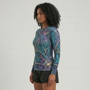 Custom <b>Women</b> <b>Rash</b> <b>Guard</b> Wholesale Long Sleeve <b>Rash</b> <b>Guard</b> <b>Women</b> Compression Fit Swimwear Custom Print Quick Dry For Adult - Product Image 3