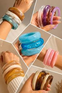 Brazalete de Resina de Lujo para Mujer, Hecho a Mano con Materiales de Primera Calidad, Joyería de Resina Artesanal con Diseño Elegante - Product Image 5