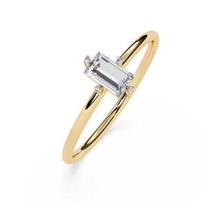 Bagues en diamant naturel, coupe émeraude unique, diamant serti, bague de fiançailles et de mariage vintage, certifiée IGI, bagues de luxe - Product Image 2
