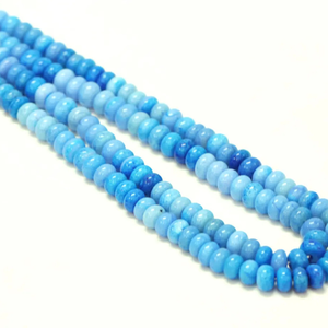 Cuentas de Ópalo Azul Congelado en Forma de Rondelle: Gemas de Calidad AAA para Joyería y Artesanía - Product Image 5