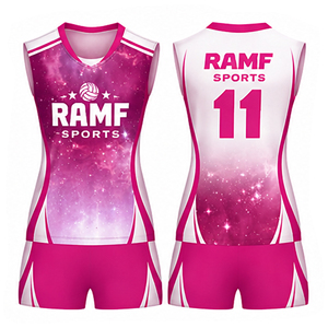 Tenues de volley-ball sur mesure fabriquées en usine, vêtements d'équipe, sublimation professionnelle, uniforme de volley-ball de haute qualité pour adultes - Product Image 2