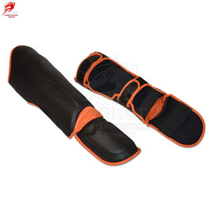 High Quality Breathable Fabric Adjustable Strap Design Shin <b>Pads</b> For Gym <b>Practice</b> Workout Safety Equipment Training Gear - Product Image 2