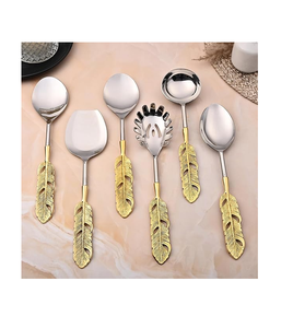 Stainless Steel & Brass <b>Salad</b> Server Sets Events Tableware Use Dinnerware <b>Salad</b> <b>Tools</b> Table Decor Brass <b>Salad</b> Server - Product Image 1