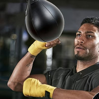 Équipement d'entraînement de boxe professionnel avec ballon de vitesse en cuir PU, hauteur réglable, durable, personnalisable, portable, respectueux de l'environnement SI-SBB