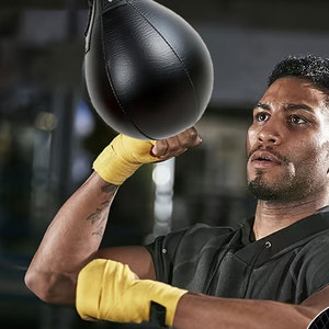 Équipement d'entraînement de boxe professionnel avec ballon de vitesse en cuir PU, hauteur réglable, durable, personnalisable SI-SBB - Product Image 6