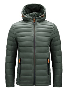 Custom Men Oversized Puffer Jacket Cropped Streetwear Winter Warm <b>Bubble</b> <b>Coat</b> Outerwear Factory - Product Image 1