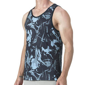 Débardeur sans manches pour homme 2026, imprimé camouflage, col rond, séchage rapide, style sportif, en polyester tricoté, coupe ajustée - Product Image 3