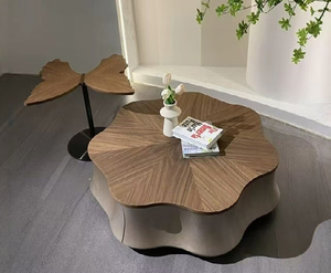 Mesa de Centro de Madera de Lujo de 80 cm, Mesa de Centro Moderna y Minimalista para Sala de Estar Amplia - Product Image 2