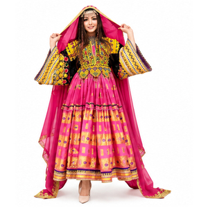 Nuevo Vestido Afgano Kuchi Hecho a Mano para Mujer, Diseño Tradicional, Tela de Lino y Seda de Alta Calidad, Último Diseño, MOQ Bajo - Product Image 1