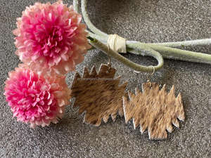 Pendientes de piel de vaca hechos a mano, estilo occidental, pelo auténtico - Product Image 6