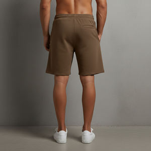Terzo Sports New Arrival <b>Men's</b> <b>Brown</b> Cotton Bermuda <b>Shorts</b> With Flame Logo Drawstring Waist Casual Style - Product Image 2