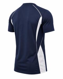 T-shirt de compression à manches courtes pour homme, séchage rapide, respirant, coupe ajustée, sportif, col rond, tricoté, toile unie 180g, vêtement de sport - Product Image 5