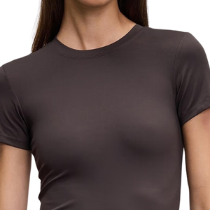 T-shirt décontracté pour femme en mélange de lin, manches courtes, léger, respirant, tissu doux, confortable pour tous les jours - Product Image 6