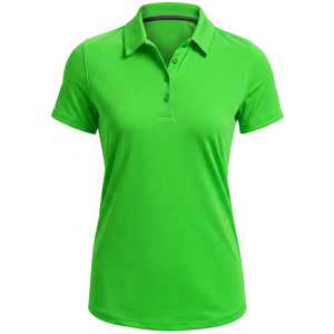 เสื้อโปโลแขนสั้นสีกรมท่าสำหรับผู้ชาย สีพื้น แห้งเร็ว ผ้าถัก สไตล์ลำลอง - Product Image 3