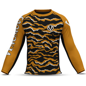 เสื้อรัดกล้ามเนื้อพิมพ์ลาย Venomous Tiger Viper สำหรับ MMA BJJ ผลิตจากผ้าสแปนเด็กซ์/โพลีเอสเตอร์ ระบายอากาศได้ดี แห้งเร็ว เป็นมิตรกับสิ่งแวดล้อม แขนยาวสำหรับผู้ชาย - Product Image 3