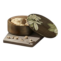 Holz-Roti-Box mit Deckel, Kunstvolles Dekor-Design, Leichtgewichtig, Elegant, Büro-Dekor-Accessoire, Perfekt zur Aufbewahrung von Indischem Brot, Küchenzubehör