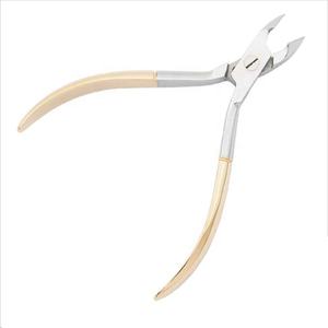 Pince à cuticules et à ongles en or avec lame tranchante pour manucure et pédicure, fabriquée au Pakistan - Product Image 1