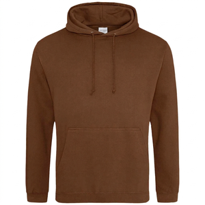 <b>Men's</b> <b>Orange</b> Hooded <b>Sweatshirt</b> Regular Fit Cotton Fleece Casual Autumn Wear Pocket Design Knitted Solid Color - Product Image 4