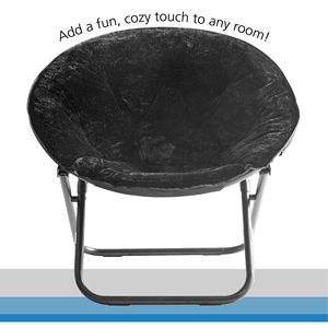 Fauteuil d'appoint en fausse fourrure avec accoudoirs, structure noire, design rembourré, pour hôtel ou usage de loisirs - Product Image 5