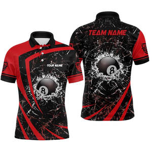 Maillot de sport tendance pour compétition de billard, polo de billard personnalisé avec logo, tissu doux, uniforme pour entraînement quotidien - Product Image 4