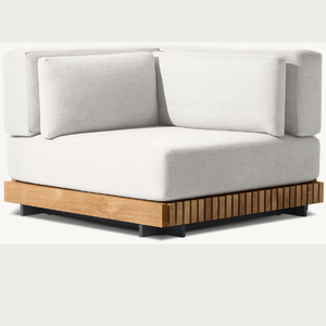 Muebles de sofá hechos de madera de teca con un estilo moderno y sencillo, aptos para uso en exteriores o interiores, resistentes y duraderos. - Product Image 1