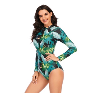 Women's <b>Long</b> <b>Sleeve</b> Rash Guard for Diving <b>Swimming</b> Cotton/Polyester/Spandex Customizable Color Logo Customizable Design Digital - Product Image 3