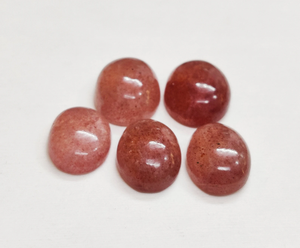 Cuarzo Fresa Natural AAA, Cabujón Ovalado Rojo, Piedra Suelta de 18*13 y 20*15 mm, Gema 100% NATURAL para Joyería - Product Image 1