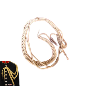 Cordon tressé en fil de bullion, aiguillette, cordons pour uniformes et vêtements, finition classique à brins - Product Image 1