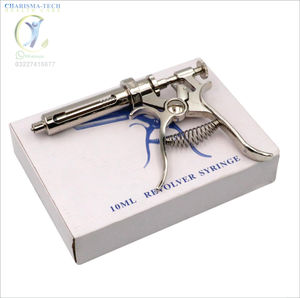 Seringue vétérinaire automatique multidose à dose réglable 30 ml 50 ml, double seringue réutilisable pour bétail et bovins - Product Image 2