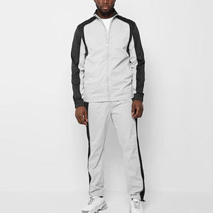Reflective Piping <b>Mens</b> Tracksuit Stitching Black and <b>White</b> Sports <b>Jacket</b> Jogging Sweatpants Set Color Block Fashion Suit <b>men</b> - Product Image 1