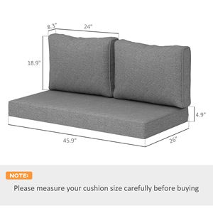 Cojines para Muebles de Patio de 2 Plazas con Funda Extraíble Resistente a la Decoloración - Cojines de Calidad para Exteriores - Product Image 3