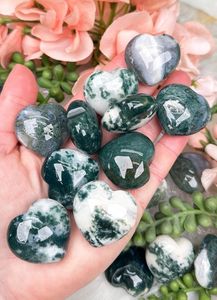 Pierre de paume en agate mousse naturelle en gros, cristal de guérison, pierre précieuse polie pour le Reiki, la méditation et la décoration intérieure de Aameena Agate - Product Image 2