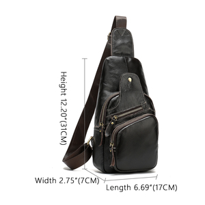 Bolso de Pecho de Cuero Genuino Retro de Alta Calidad para Hombre 2026, Bolso de Hombro Duradero y Moderno para Uso Diario y al Aire Libre - Product Image 5