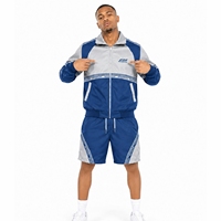 Diseña Tu Propio Conjunto Deportivo Personalizado para Hombre, Chaqueta Cortavientos y Pantalones Cortos de Satén, Transpirable, de Poliéster