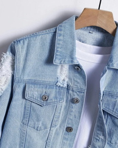 Veste en jean pour homme, mode printemps-automne, style streetwear, imprimé sur toute la surface, manches longues, coupe ample - Product Image 3