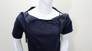 Camiseta de Manga Corta de Algodón 100% Jersey, Lisa, Informal, para Recuperación de Cirugía de Hombro, con Botones en Ambos Hombros, para Hombre - Product Image 4