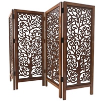 Nouveau design blanc couleur cloison de séparation mobile bois sculpté conception rotin artisanat diviseur de pièce écran diviseur de pièce meilleurs prix