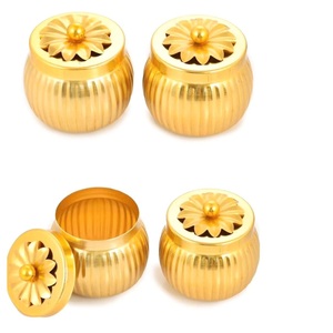 Stylish Metal <b>Small</b> <b>Jar</b> With Lid For Storage And Decor Elegant Metal Mini <b>Jar</b> For Spices Jewelry And Storage - Product Image 4