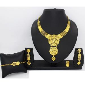 Suministros de joyería, joyería India para mujer, chapado en rodio, conjunto de joyería nupcial de Dubái para boda, venta al por mayor, pendientes de cobre de Dubái - Product Image 6