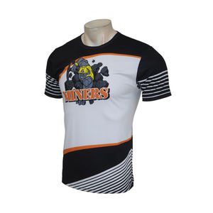 Camiseta de Fútbol Americano Personalizada con Diseño de Mineros, Impresión por Transferencia de Calor 100% Poliéster, Secado Rápido para Verano - Product Image 3