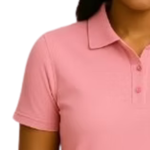 เสื้อโปโลปักลายสีชมพูสำหรับผู้หญิง แขนสั้นลำลอง ชุดยูนิฟอร์มธุรกิจสำหรับทุกวัน เสื้อผ้าสไตล์ชีวิตประจำวันที่สวมใส่สบาย - Product Image 3