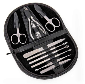 New Arrival Stainless Steel Professional Manicure Pedicure Kit 6 Pieces Mirror Finish Luxury <b>Box</b> Nail Cuticle Scissor Clipper - Product Image 6