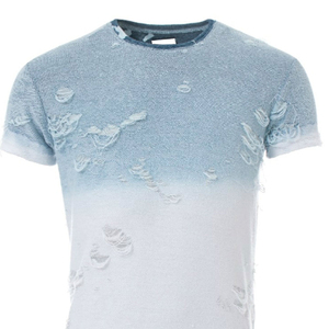 Camiseta Ligera para Hombre con Efecto Desgastado, Mejor Material, Superventas, Precio al por Mayor, Camiseta con Logotipo Personalizado - Product Image 2