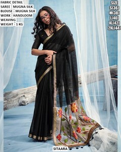 Gulnaar Traditional Party <b>Saree</b>-Winter/Summer Ready Wrinkle Free & Moisture Wicking - Product Image 4