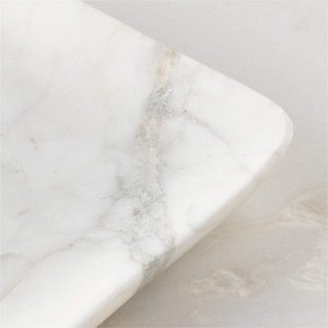 Premium White Marble Single Jewelry Organizer <b>Vanity</b> <b>Tray</b> Handmade Rectangular Stone for Bathroom Countertop Home Dcor - Product Image 2