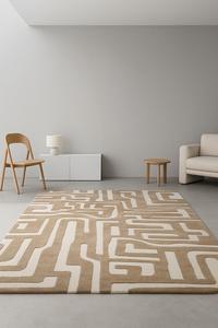 custom Geometric Rug Handmade Handloom Wool Bamboo Silk Viscose Modern Designer <b>Carpet</b> Luxury Durable Area Rug for Living Room - Product Image 2